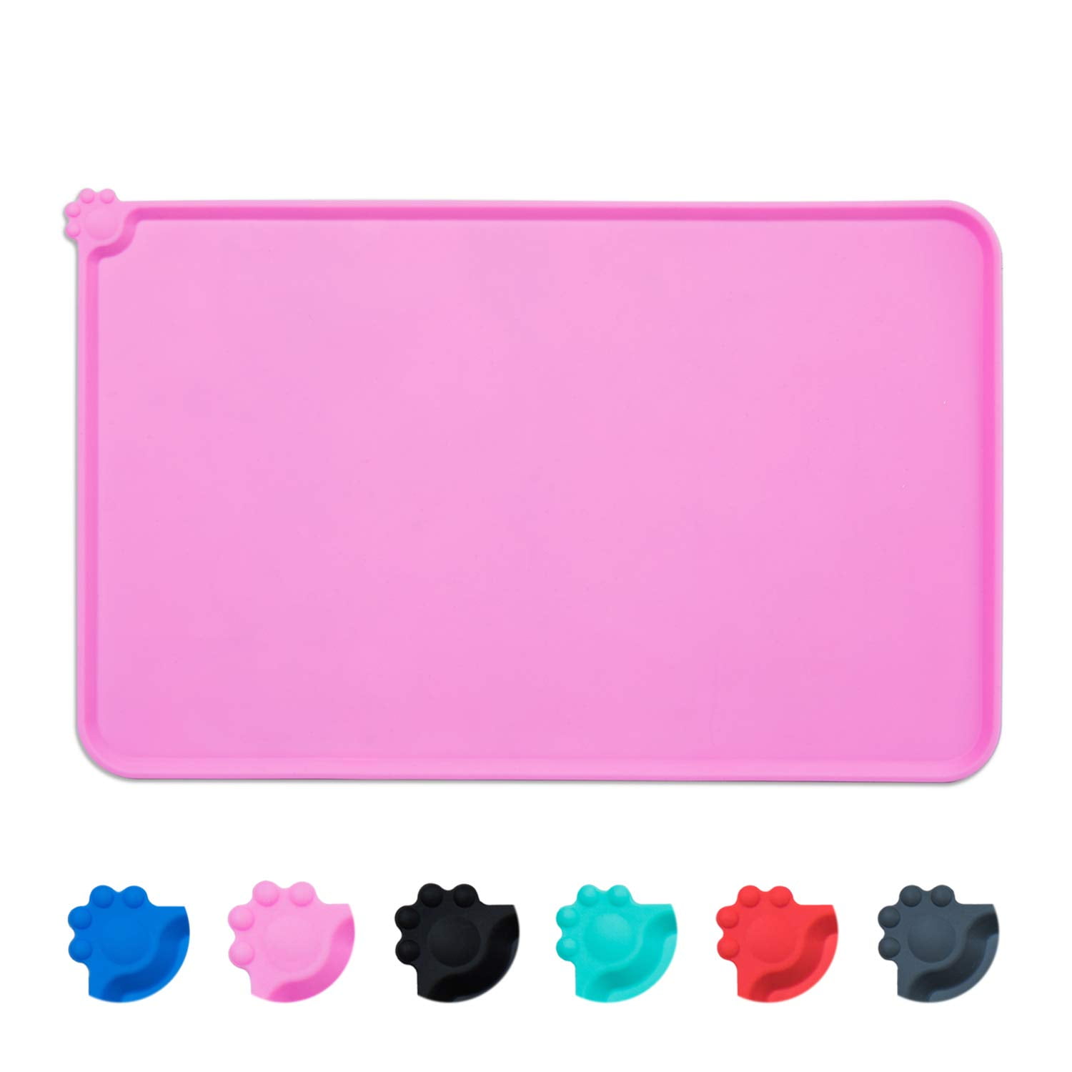 Found Silicone Waterproof Dog Cat Pet Food Mats Tray Non Slip Pet Dog