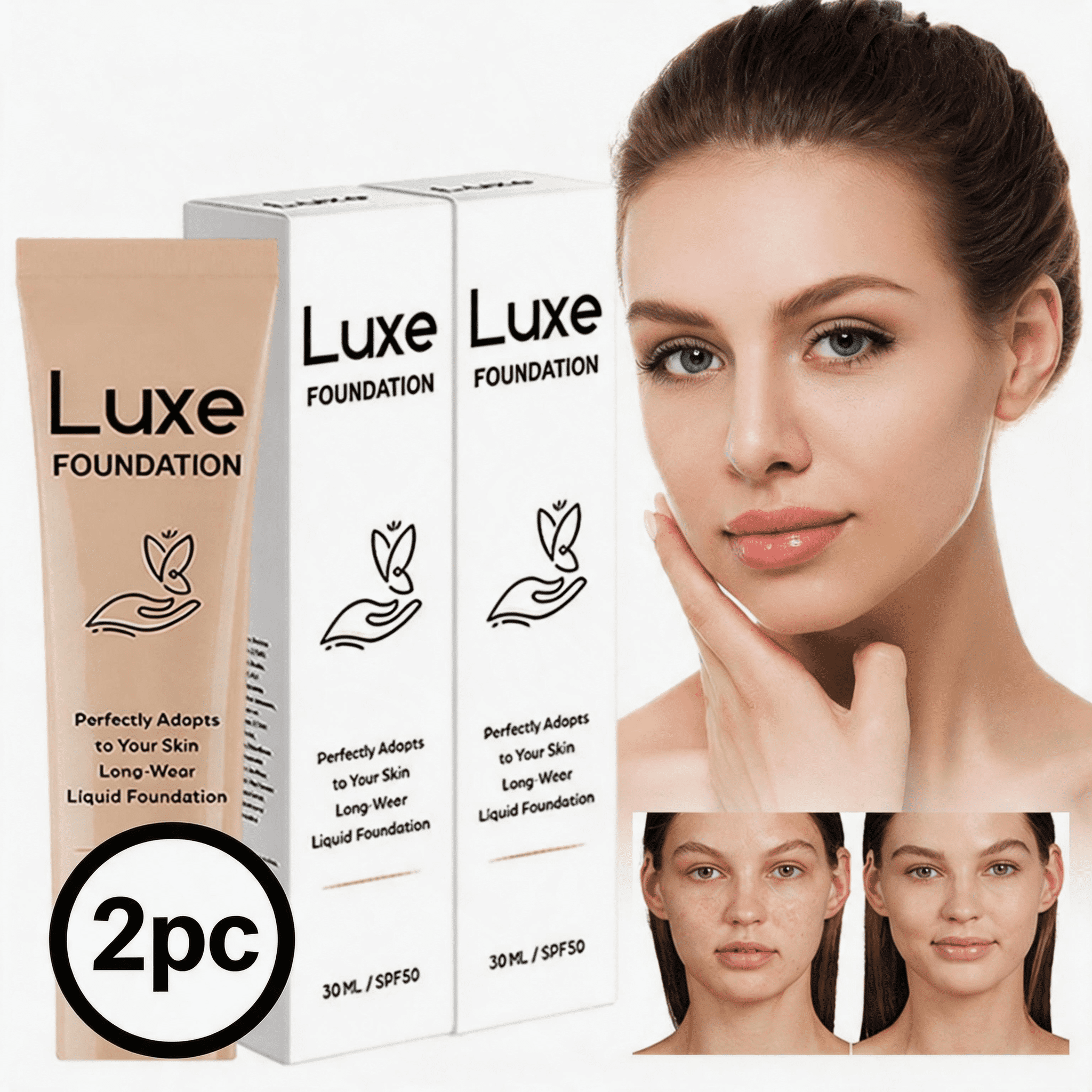 Foundation 4 in 1 - Color Changing, Coverage Suncreen, Hypoallergenic ...