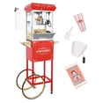 thumbnail image 1 of Great Northern Popcorn 8oz Foundation Popcorn Maker Machine with Cart, Stainless Steel Kettle, Red, 1 of 9