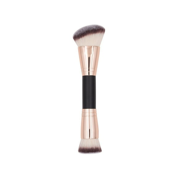 Foundation Brush Double Ended, Multifunction Makeup Brush for Liquid Foundation and Concealer, Angled Blending Brush, Professional Cosmetic Tool with Soft Bristles