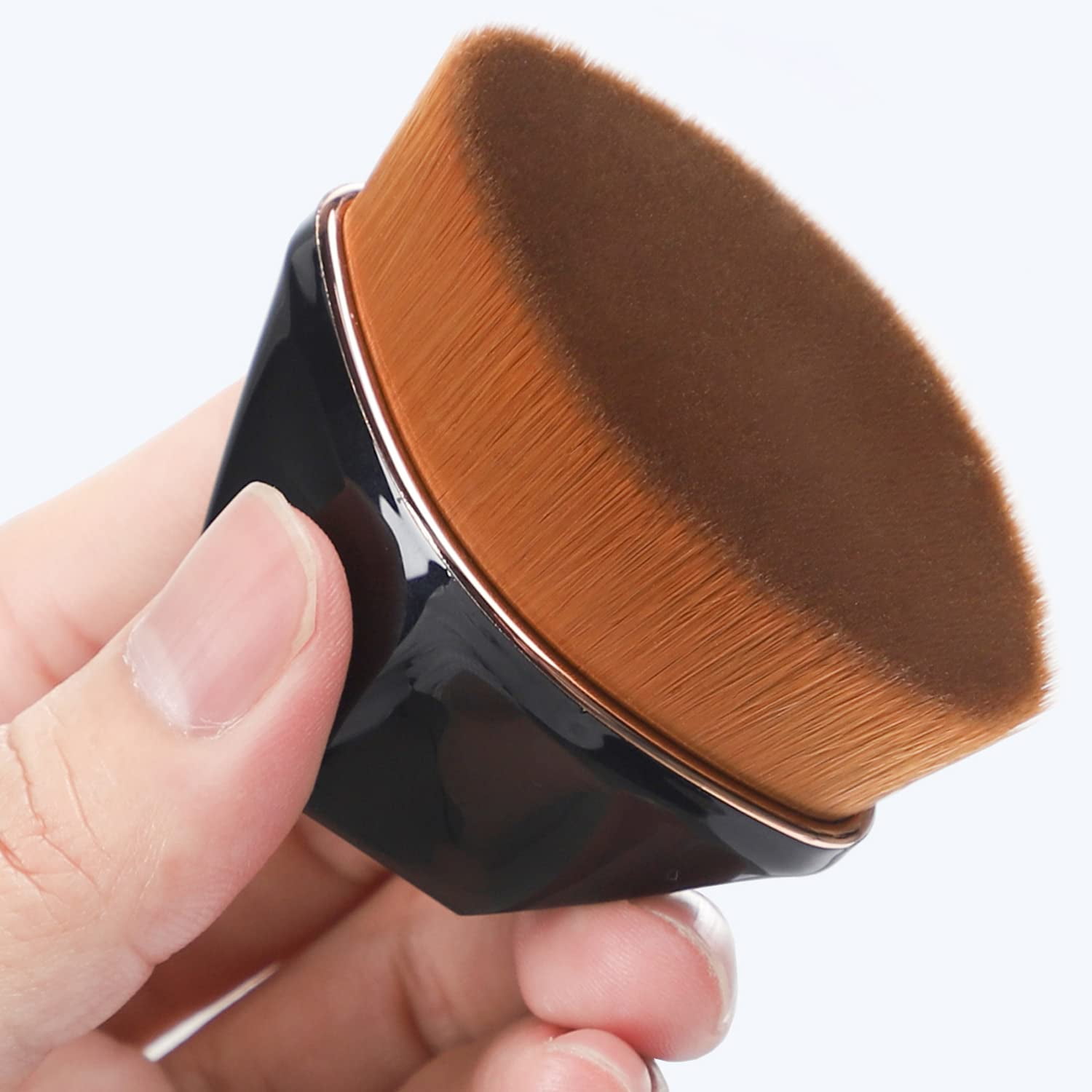 Foundation Brush Flat Top Makeup Brush, Premium Kabuki Hexagon Makeup Brush for Blending Liquid