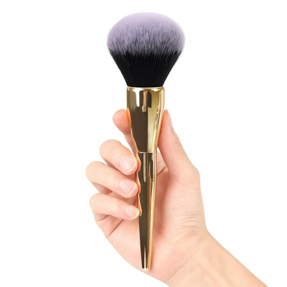 Foundation Brush, Large Powder Brush Flat Arched Premium Durable Kabuki Makeup Brush Perfect For Blending Liquid,Cream and Flawless Powder,Buffing, Blending,Concealer,(Gold Black)