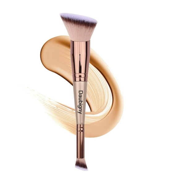 Foundation Contour Conceal Brush Set, 3PCS Angled Synthetic Kabuki Brush for Blending Setting Buffing with Liquid, Cream and Powder Cosmetic (170S/270S/370S)