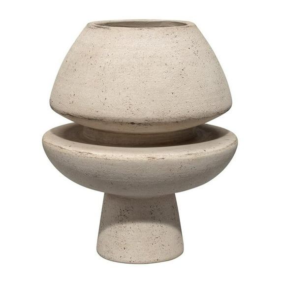 Jamie Young Co Foundation Decorative Ceramic Vase In Cream Ceramic