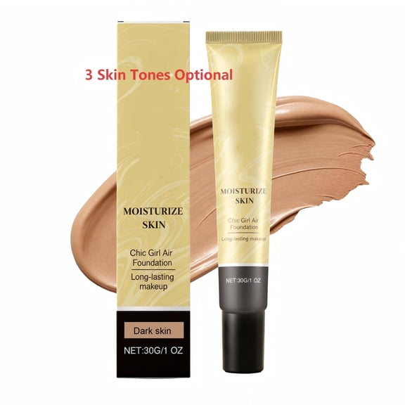 Foundation, Flawless Soft Matte 24HR Oil Control Full Coverage Liquid Foundation Makeup for Women, Hides Wrinkles & Lines, BB Cream Makeup Base Concealer Cover Moisturizing Fluid, Dark Skin