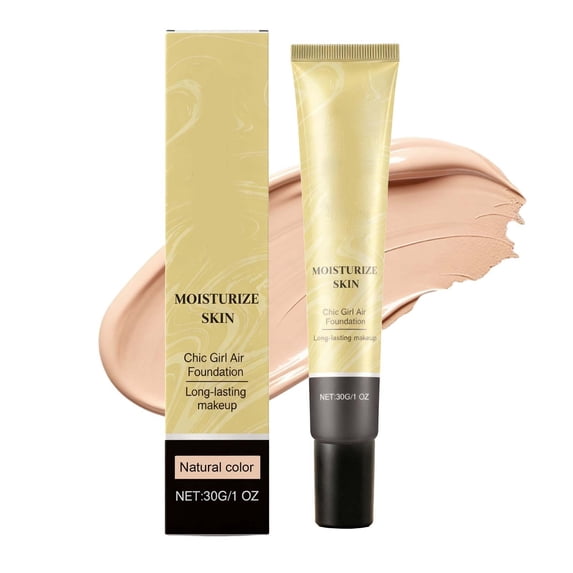 Foundation Full Coverage, Long-Lasting Waterproof Foundation, Cover Up Face Blemishes, Moisturizing Without Causing Dryness, Natural Lightweigh, Natural Color