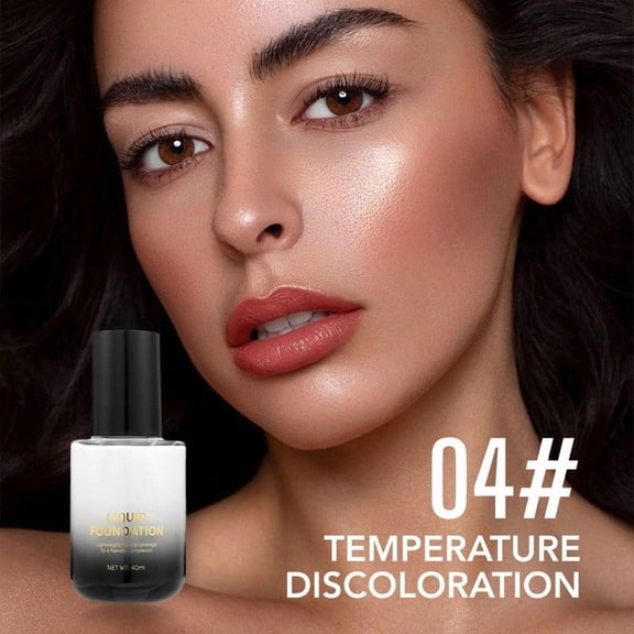 Color Changing Foundation, Foundation Full Coverage, Longwearing Waterproof, Natural Foundation and Concealer Finish, Evens Skin Tone