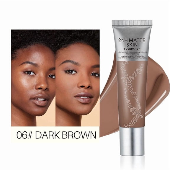 Foundation Makeup, Liquid Foundation, 6 Color Changing Foundation, Flawless Soft Matte Oil Control Liquid, Sweat Water Resistant, Matte Finish