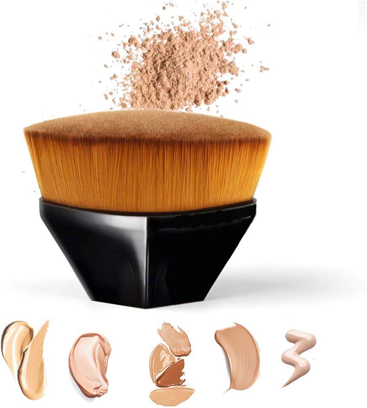 Foundation Makeup brushes, Dense Bristles Concealer Make up Brushes Flat Top Multifunctional