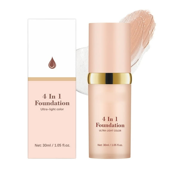 Foundation Medium Coverage Hypoallergenic Makeup Long Lasting Waterproof Liquid Neutral Finish 4 In 1 Color Changing formula Lightweight Plastic Packaging 30ml