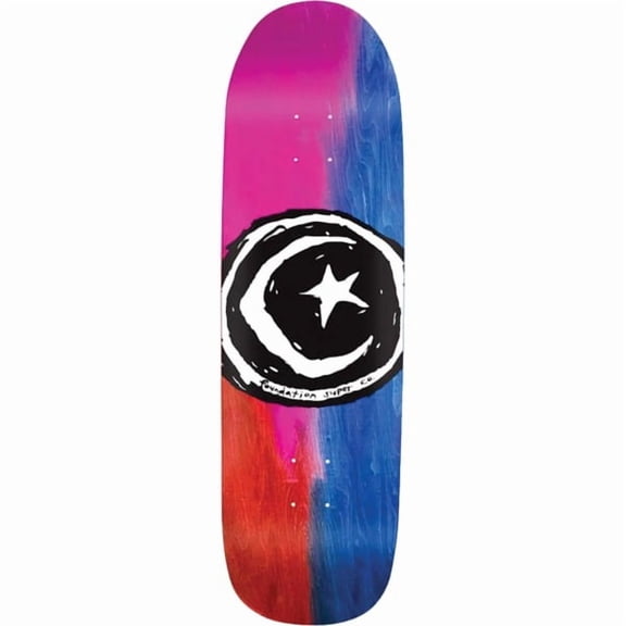 Foundation Skateboards Star and Moon Dyed Purple / Blue Skateboard Deck - 9" x 31.5" (Deck Only)