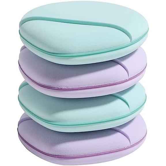 Foundation Sponge Blender Sponge for Liquid, , and , Multi-colored Sponges of 4 (Purple Blue)