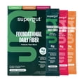 thumbnail image 1 of Supergut Foundational Daily Fiber Prebiotic Fiber Blend for Gut & Digestive Health, Flavored Variety Stick Pack Box, 15 Servings, 1 of 9