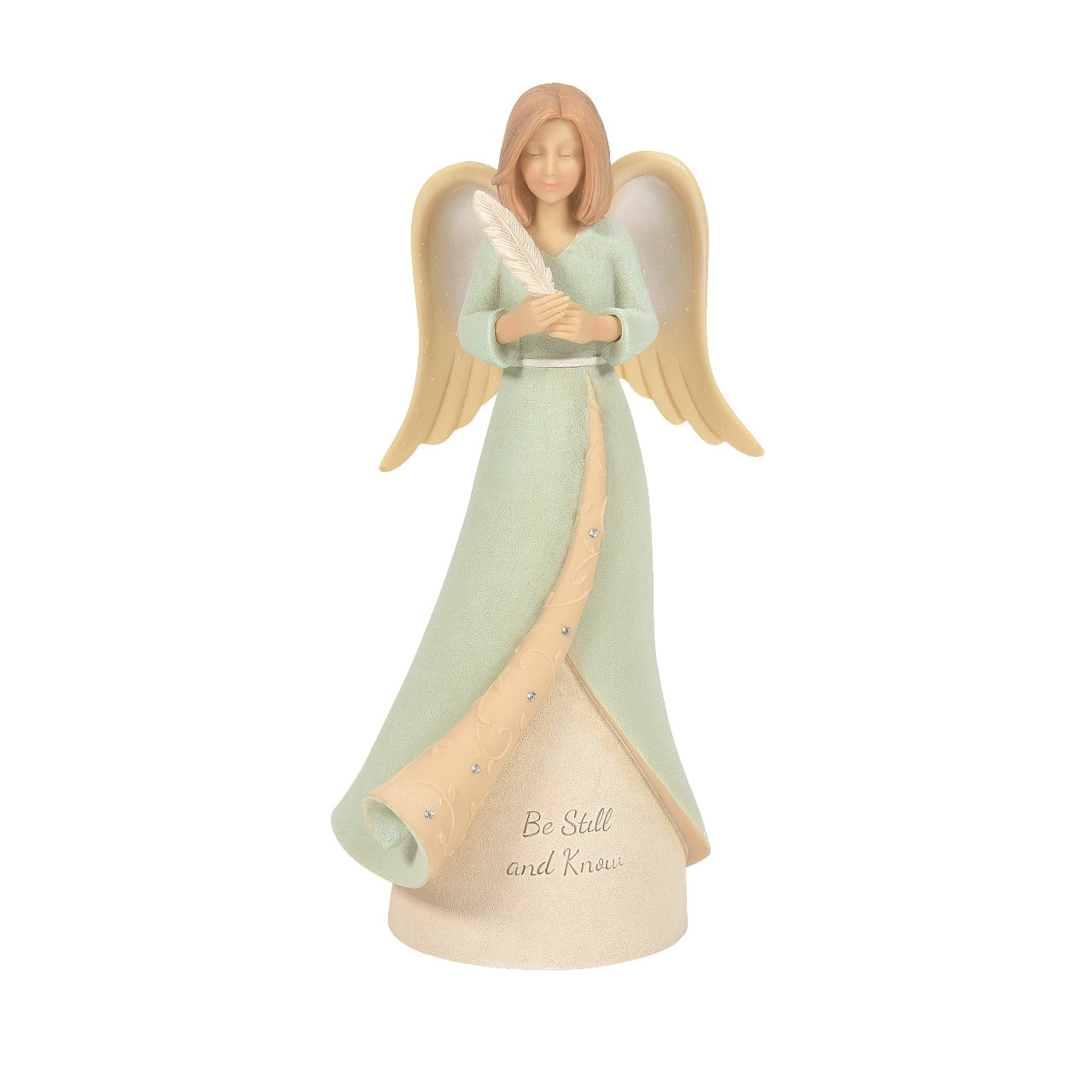Be Still and Know Angel Figurine with Rhinestone Accents