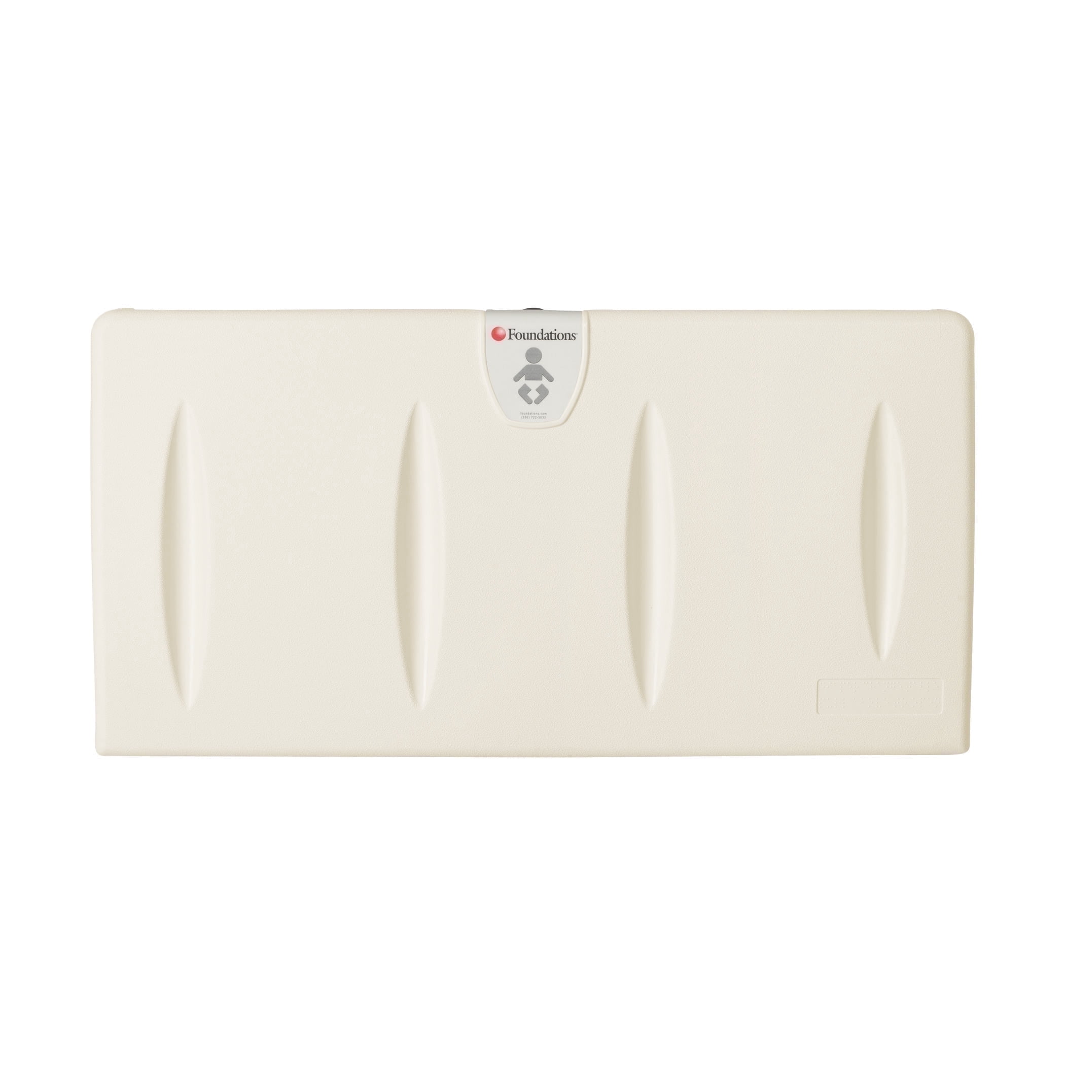 Foundations Classic Horizontal Baby Changing Station, EZ Mount Backer Plate, 250 lb. Weight Capacity, 5211089, Cream