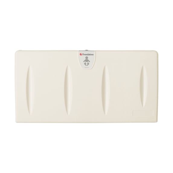 Foundations Classic Horizontal Baby Changing Station, EZ Mount Backer Plate, 250 lb. Weight Capacity, 5211089, Cream