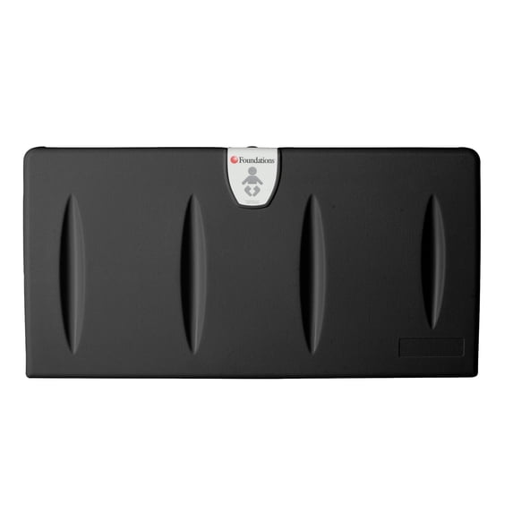 Foundations Classic Horizontal Surface Mount Baby Changing Station, Black (100-EH-02)