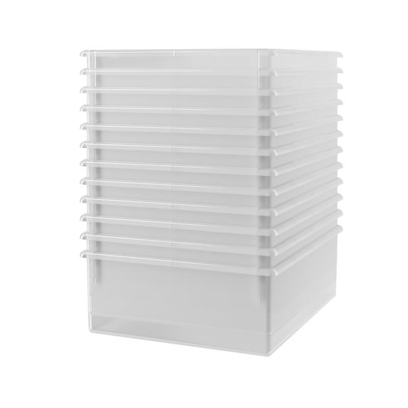 Foundations Clear Plastic Storage Containers for Changing Tables and Diaper Organizers (12-Pack)