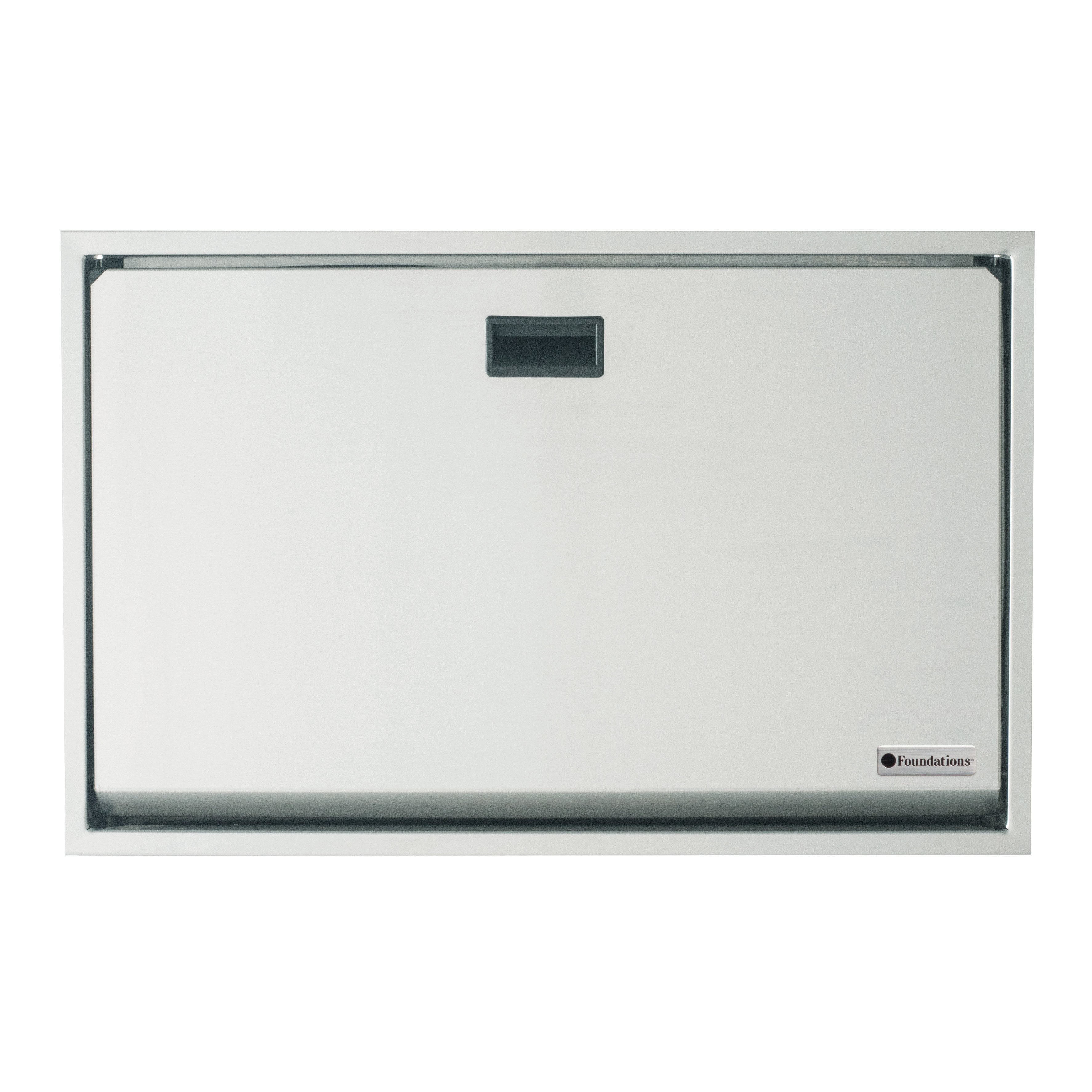 Foundations Premier Horizontal Baby Changing Station, Wall-Mount, 100SS-SM, Stainless Steel