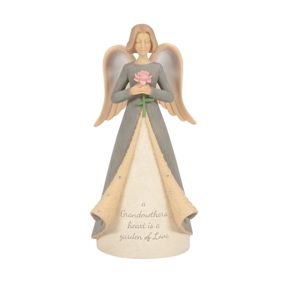 Foundations Grandmother Angel Beige Resin Figurine 7.7in H