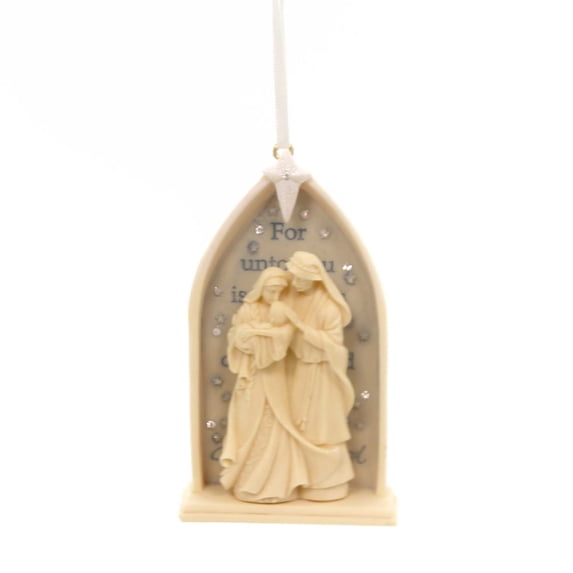 Foundations Nativity Hanging Ornament Polyresin Holy Family Creche 4053532