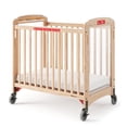 thumbnail image 1 of Foundations Next Gen First Responder Evacuation Compact Portable Mini Crib, 3" Mattress Included, Natural, 1 of 9