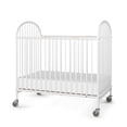 thumbnail image 1 of Foundations Pinnacle Compact Folding Crib with 4" Mattress and Locking Wheels, White, 1 of 7