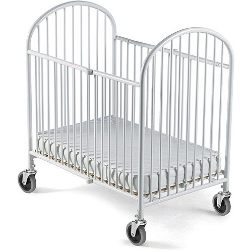 Foundations Pinnacle Portable Crib with Mattress White