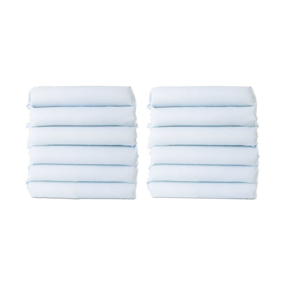 Foundations Pods CozyFit Cot Sheets (12-Pack, Blue, Toddler Size)