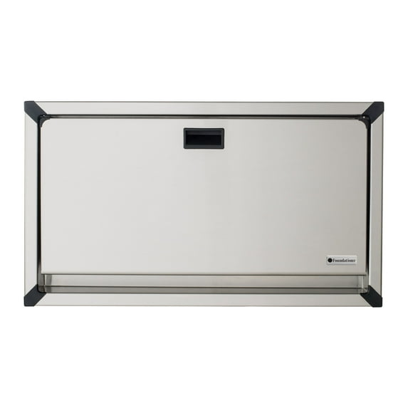 Foundations Stainless Steel with Poly Table Insert Horizontal Baby Changing Station, Recessed-Mount, 100SSC-R,