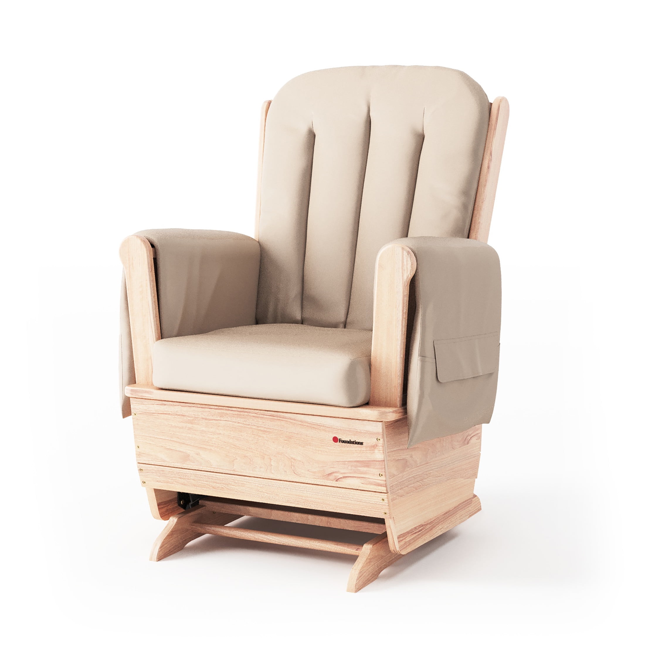 Foundations SafeRocker Standard Glider Nursery Rocking Chair, Wood Base ...