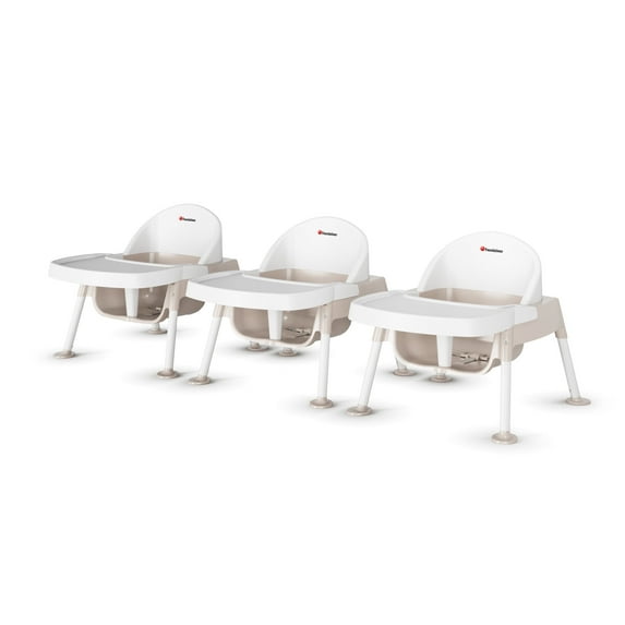 Foundations Secure Sitter 5" 3 Pack Feeding Chairs with Removable Tray, Easy to Clean, Stackable Feeding Chairs