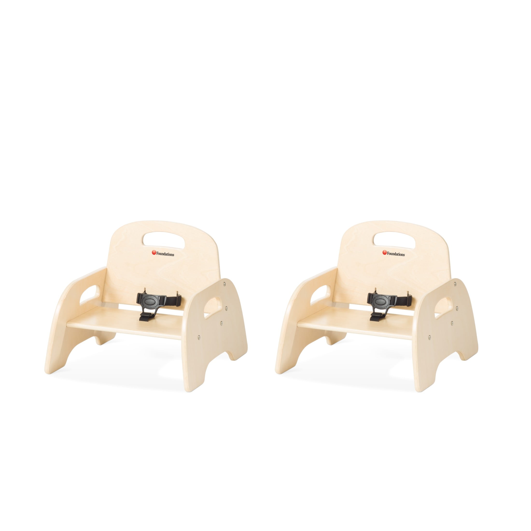 Foundations Simple Sitter 5” Low Wood Feeding Chairs, Stackable Wood