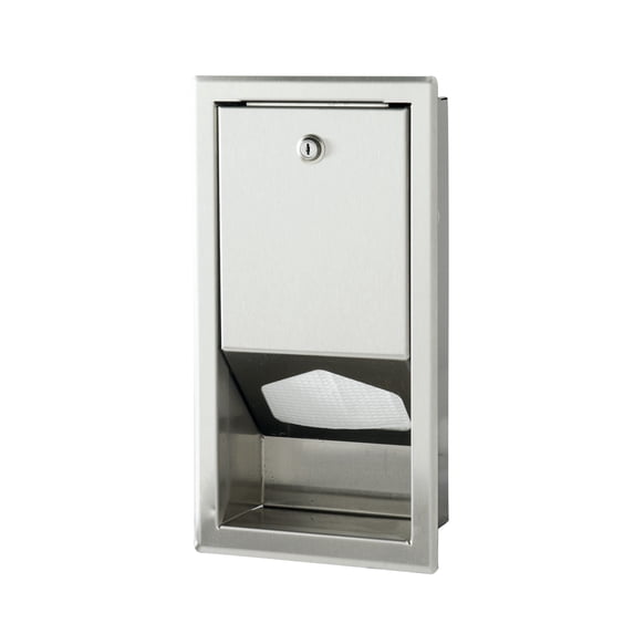 Foundations Stainless Steel Changing Station Liner Dispenser, Recessed Mounted, Commercial Use
