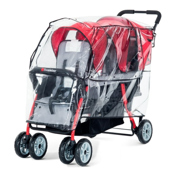 Foundations Trio Sport 3-Seat Stroller, Rain Cover