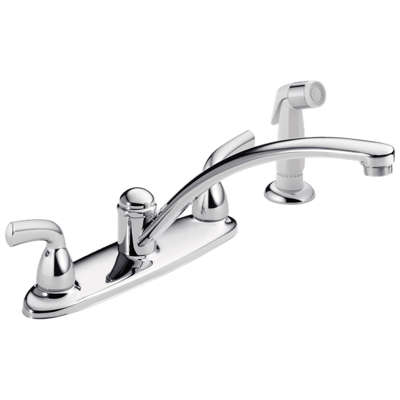 Foundations Two Handle Kitchen Faucet with Spray in Chrome B2410LF