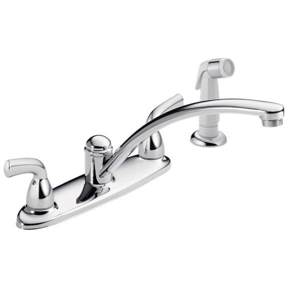 Foundations Two Handle Kitchen Faucet with Spray in Chrome B2410LF