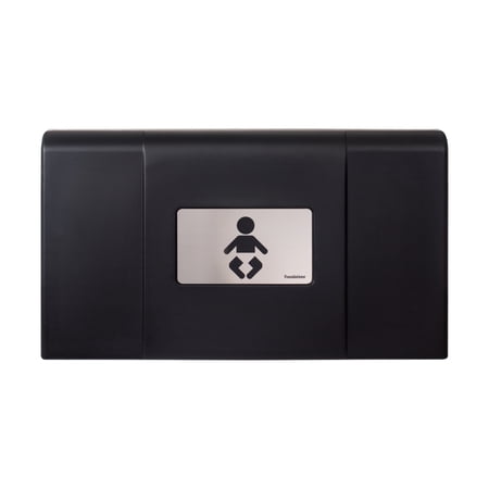 Foundations Ultra Horizontal Baby Changing Station, EZ Mount Backer Plate Included, Black (200-EH-02)