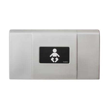 Foundations Ultra Horizontal Baby Changing Station, EZ Mount Backer Plate Included,Silver (200-EH-04)