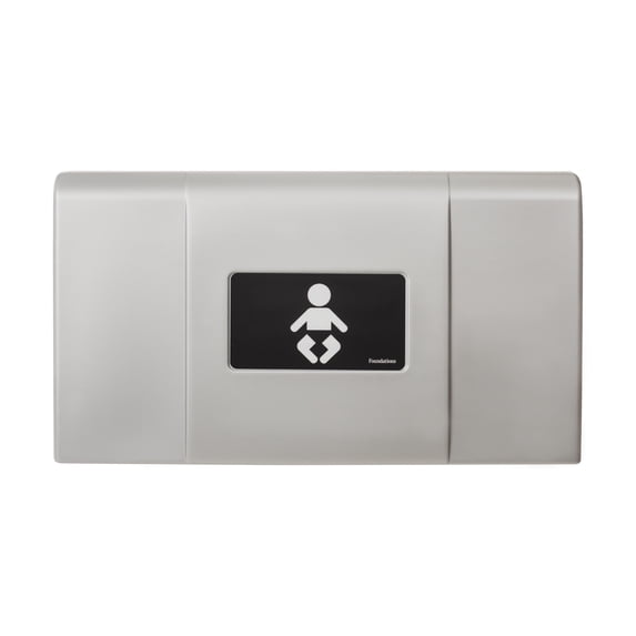 Foundations Ultra Horizontal Baby Changing Station, EZ Mount Backer Plate Included,Silver (200-EH-04)