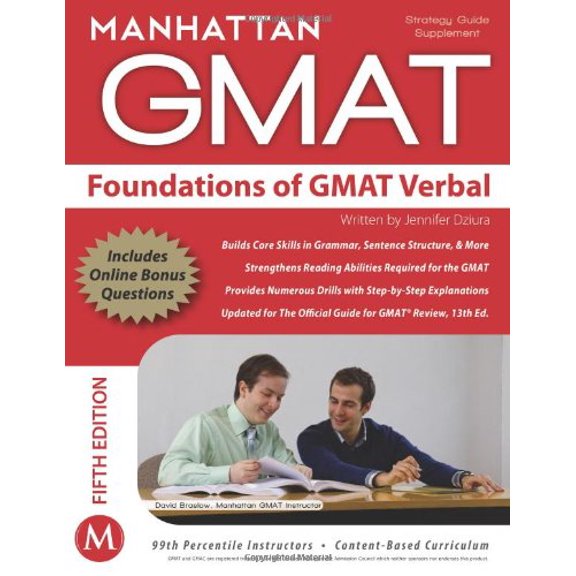Pre-Owned Foundations of GMAT Verbal (Manhattan GMAT Strategy Guides) (Manhattan GMAT Strategy Guide: Verbal GMAT Supplement Guide) Paperback