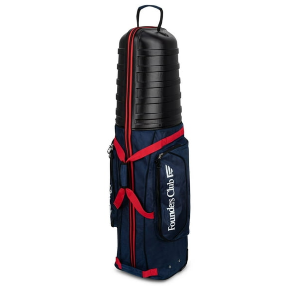 Founders Club Golf Travel Bag with Wheels - Lightweight Travel Cover  Case for Airlines - Club Protection with ABS Hard Top  Standup Pole Stiffening System