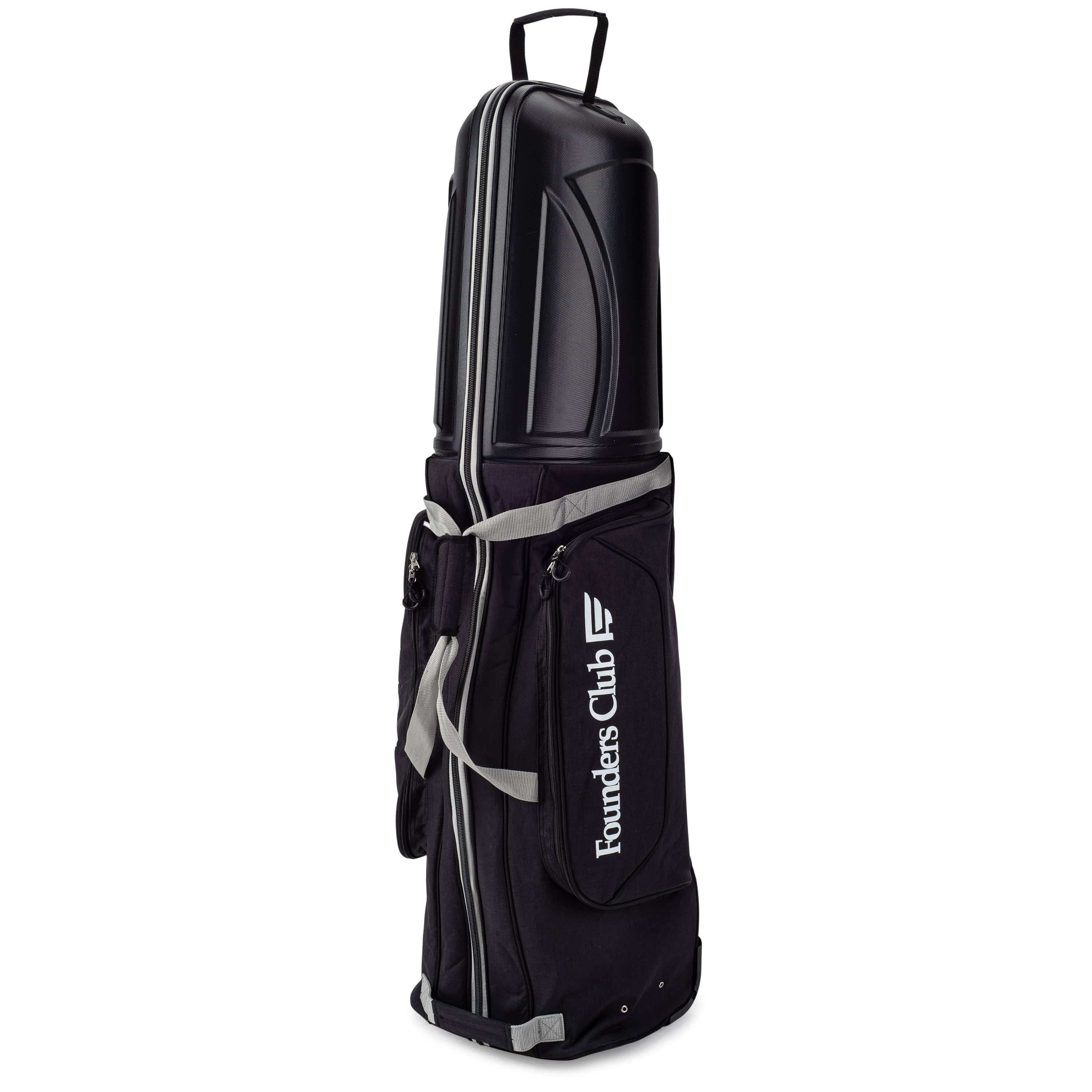 Founders Club Golf Travel Bag with Wheels - Lightweight Travel Cover  Case for Airlines - Club Protection with ABS Hard Top  Standup Pole Stiffening System