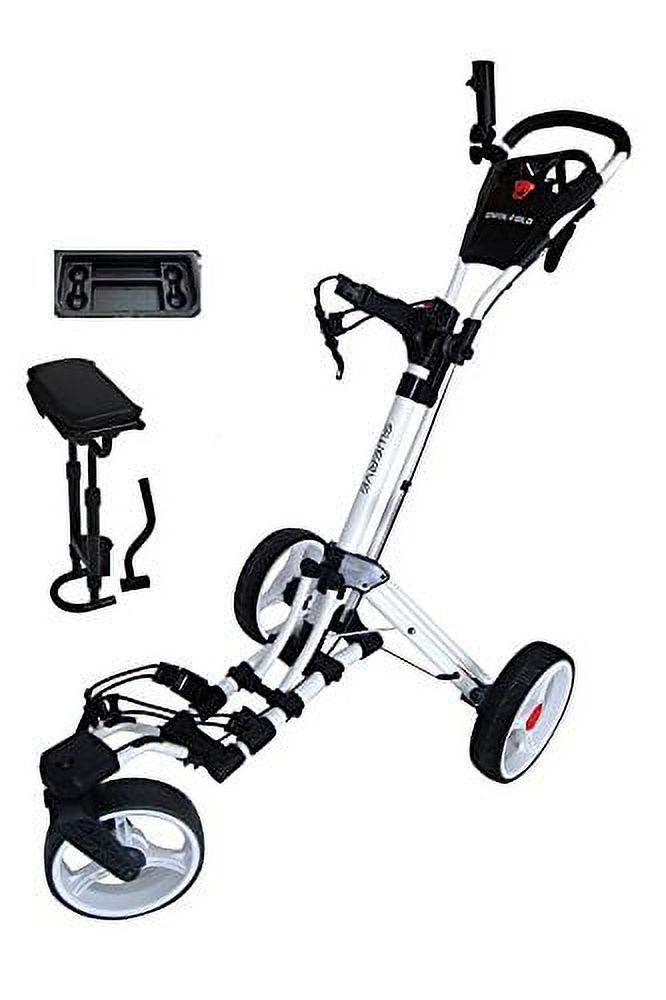 Founders Club Swerve 360 Swivel Wheel Qwik Fold Golf Push Cart with