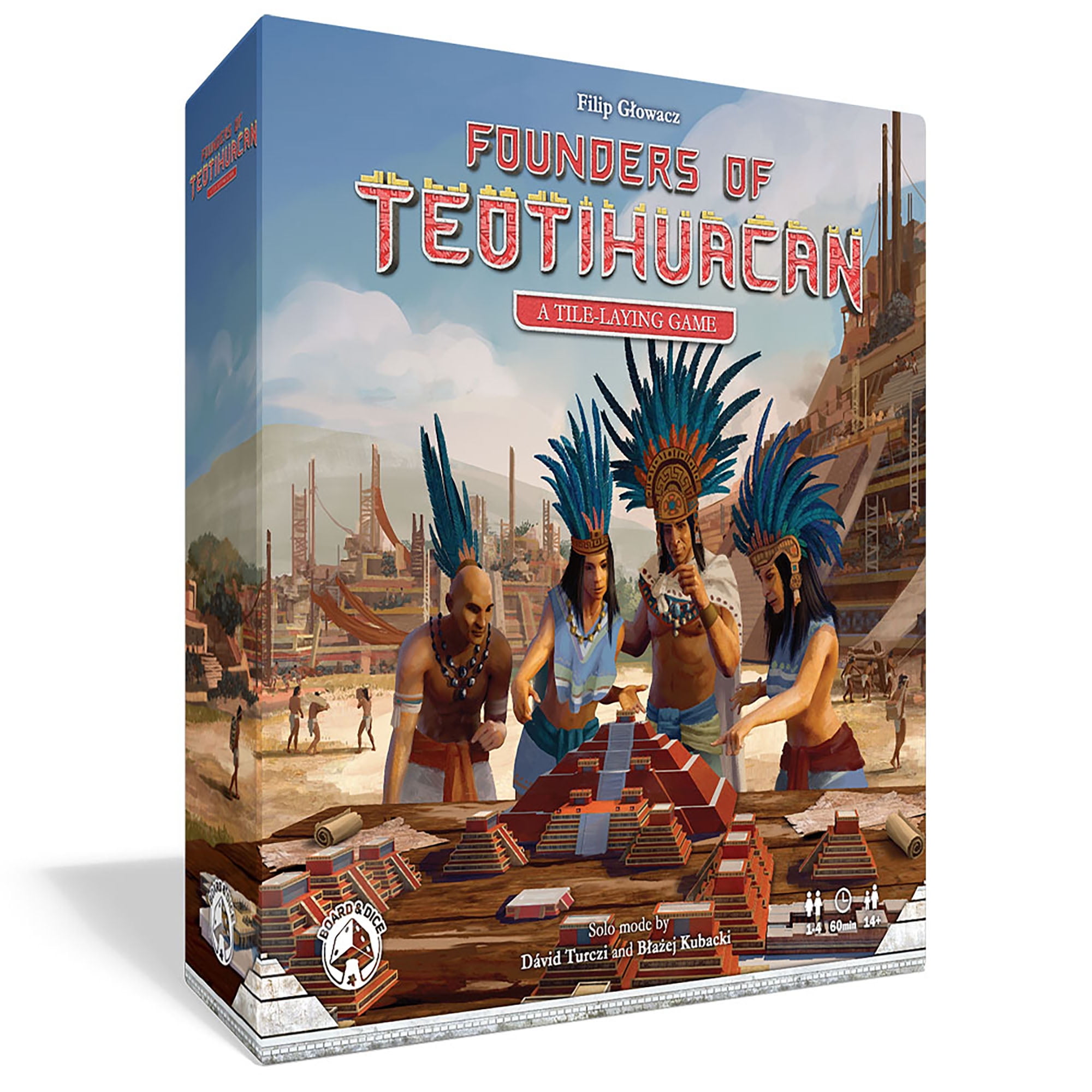 Founders of Teotihuacan - Tile Laying Board Game, Ancient City Building, Ages 14+, 1-4 Players, 60 Min