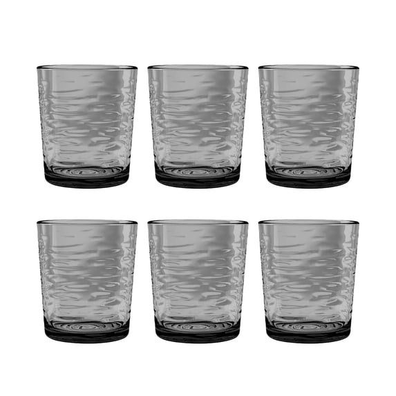 Foundry Acrylic Drinking Glass - Grey - 14.3 oz - Set of 6