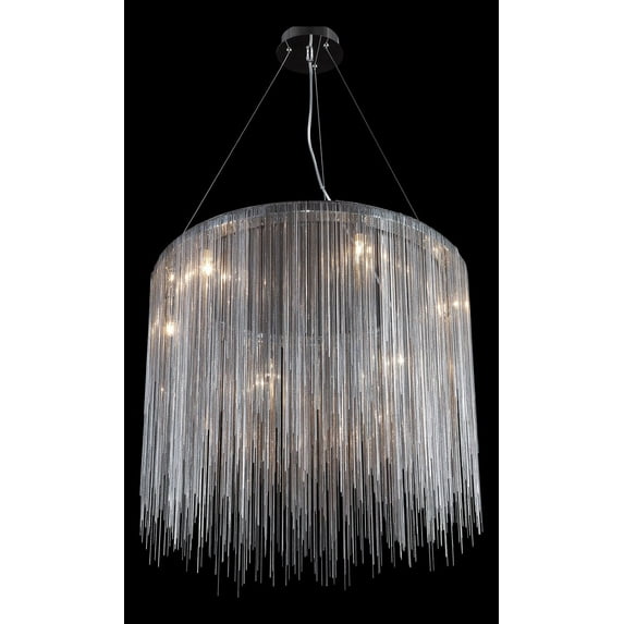 Fountain Ave. Collection Chrome Jewelry Round Hanging Fixture