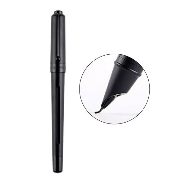 Bent Nib Calligraphy Pen Metal Fountain Pen Business Pen Smooth Writing Pen Signature Pen Supplies for Writing