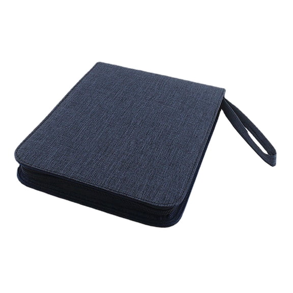 Fountain Pen Box Display Holder Zippered Canvas Large Capacity 24 Grid Ideal for Art Class and Home Office