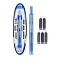 thumbnail image 1 of Fountain Pen Retractable: 0.38mm Blue&Black Ink Barrel Includes 5 Refillable Ink Cartridges, Medium Nib Barrel for Smooth Writing No Leaking, 1 of 8